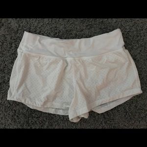 White lululemon Running shorts